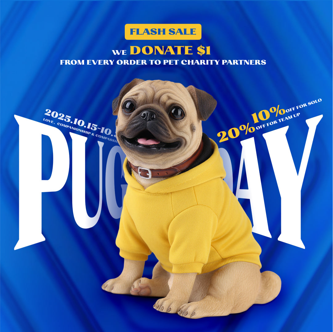 Custom 3D Pug Figurine — Limited Edition | Group Order Discounts