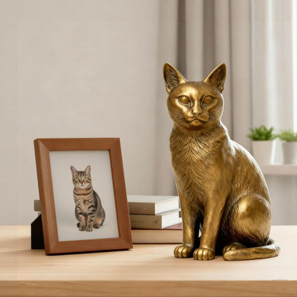 Custom Brass Luxury Cat Figurine