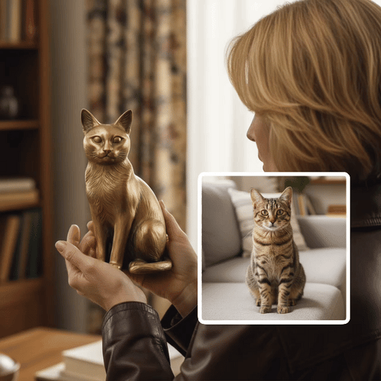 Custom Brass Luxury Cat Figurine