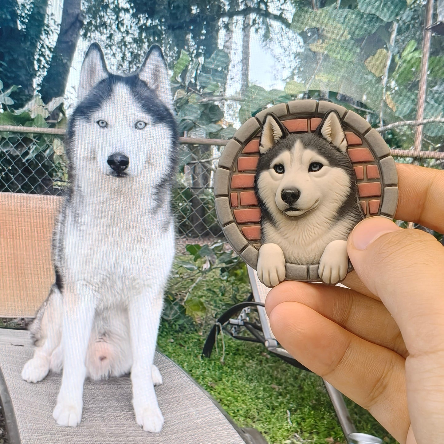 Custom 3D Pet Portrait Pendant