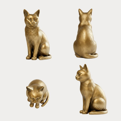 Custom Brass Luxury Cat Figurine