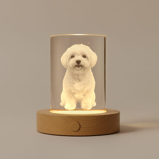 Columnar Crystal Pet Photo Ornament