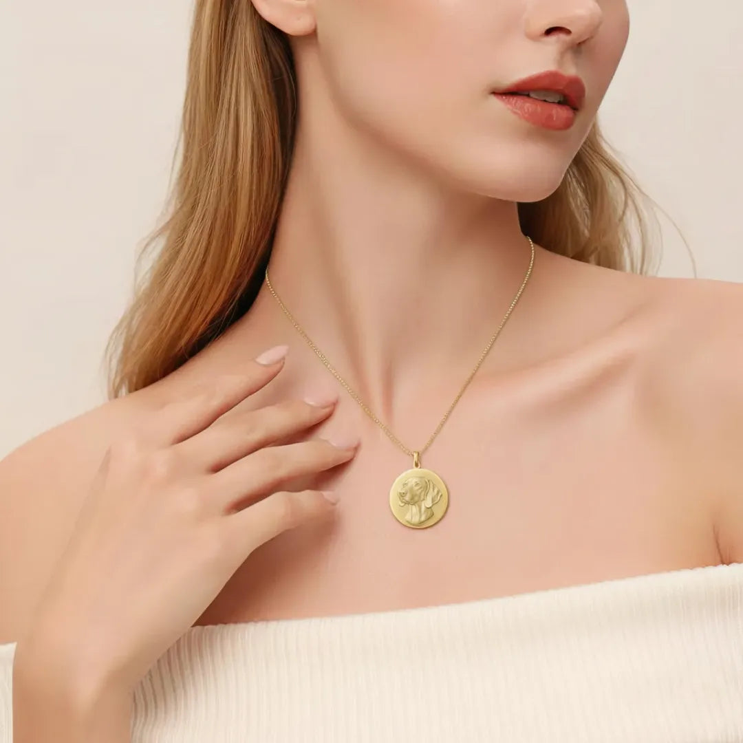 Custom 3D Relief Round Pendant